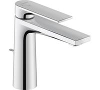 Duravit Tulum Mezclador monomando de lavabo M FreshStart, 135 mm de proyección, con juego de desagüe y juego de desagüe, TU1021001010, Color: Cromo alto brillo