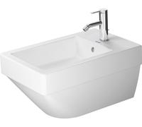 Duravit Vero Air bidé suspendido 37x57cm, con rebosadero, con banco para grifos, 1 agujero para grifos, in urafix, 2274150000, Color: Blanco