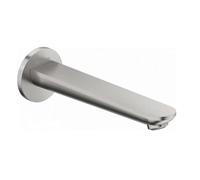 Caño de bañera Duravit Wave, proyección 202 mm, WA5240010070, Color: acero inoxidable pulido