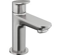 Duravit Wave - Grifo para fregadero, acero inoxidable cepillado