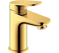Duravit Wave Mezclador monomando de lavabo, 95 mm de saliente, sin desagüe automático, WA1010002034, Color: Oro pulido