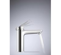 Duravit Wave Mezclador monomando de lavabo M Minusflow, sin juego de desagüe, 122mm de proyección, cromo brillo, WA1022002010