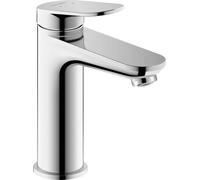Duravit Wave Mezclador monomando de lavabo, proyección 122 mm, sin desagüe automático, WA1020002070, Color: acero inoxidable pulido
