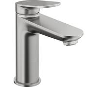 Duravit Wave Mezclador monomando de lavabo, proyección 122 mm, sin juego de desagüe, WA1020002070, Color: acero inoxidable pulido