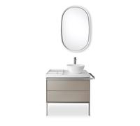 Duravit Wave Mezclador monomando de lavabo, proyección 176 mm, sin desagüe automático, WA1040002070, Color: acero inoxidable pulido