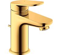 Duravit Wave Mezclador monomando de lavabo, 95 mm de proyección, con juego de desagüe, WA1010001034, Color: Oro pulido