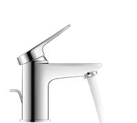 Duravit Wave Mezclador monomando de lavabo S Minusflow, con juego de desagüe, proyección de 95 mm, cromo alto brillo, WA1012001010