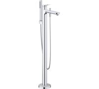 Duravit Wave mezclador monomando de suelo para bañera, proyección 225 mm, WA5250000010, Color: Cromo alto brillo