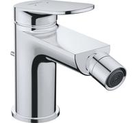 Duravit Wave mezclador monomando para bidé, proyección de 128 mm, con desagüe automático, WA2400001010, Color: Cromo alto brillo