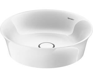 Duravit White Tulip lavabo 43x43 cm circular sobre encimera blanco brillante 2362430079