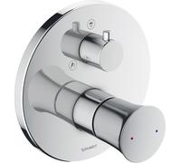 Duravit White Tulip, mezclador monomando de ducha empotrado, 2 consumidores,