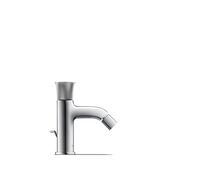 Duravit White Tulip, mezclador monomando para bidé con juego de desagüe, proyección de 111 mm, WT2400001010