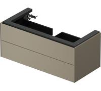 Duravit White Tulip, mueble de baño colgado en la pared, anchura 984 x fondo 458mm, con 2 cajones, con tecnología tip-on, WT434209292, Color: Gris piedra Seda Barniz mate