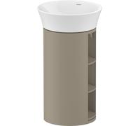 Duravit White Tulip, mueble de lavabo de pie, anchura 350 x fondo 410mm, con compartimento abierto, con tecnología tip-on, WT42390H2H2, Color: Gris piedra alto brillo