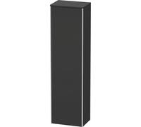 Duravit XSquare armario alto, 1 puerta, bisagra izquierda, 4 estantes de cristal, 500x1776x356mm, XS1313L8080, Color: Decoración grafito supermate