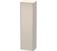 Duravit XSquare armario alto, 1 puerta, bisagra izquierda, 4 estantes de cristal, 500x1776x356mm, XS1313L8383, Color: Decoración supermate color topo