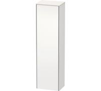 Duravit XSquare armario alto, 1 puerta, bisagra izquierda, 4 estantes de cristal, 500x1776x356mm, XS1313L3636, Color: Blanco seda lacado mate
