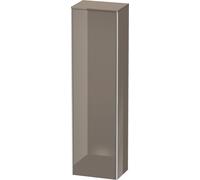 Duravit XSquare armario alto, 1 puerta, bisagra izquierda, 4 estantes de cristal, 500x1776x356mm, XS1313L8989, Color: Laca de color gris franela de alto brillo