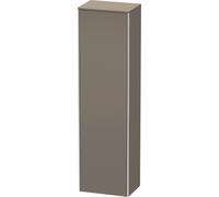 Duravit XSquare armario alto, 1 puerta, bisagra izquierda, 4 estantes de cristal, 500x1776x356mm, XS1313L9090, Color: Flanela Gris seda lacado mate
