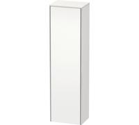 Duravit XSquare armario alto, 1 puerta, tope derecho, 4 estantes de cristal, 500x1776x356mm, XS1313R3636, Color: Blanco seda lacado mate