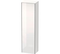 Duravit XSquare armario alto, 1 puerta, tope derecho, 4 estantes de cristal, 500x1776x356mm, XS1313R4040, Color: Laca negra de alto brillo