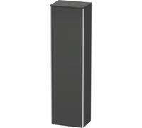 Duravit XSquare armario alto, 1 puerta, tope derecho, 4 estantes de cristal, 500x1776x356mm, XS1313R4949, Color: Grafito Mate Decoración