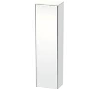 Duravit XSquare armario alto, 1 puerta, tope derecho, 4 estantes de cristal, 500x1776x356mm, XS1313R8484, Color: Decoración blanco supermate