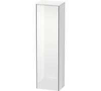 Duravit XSquare armario alto, 1 puerta, tope derecho, 4 estantes de cristal, 500x1776x356mm, XS1313R8585, Color: Laca blanca de alto brillo