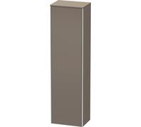 Duravit XSquare armario alto, 1 puerta, tope derecho, 4 estantes de cristal, 500x1776x356mm, XS1313R9090, Color: Flanela Gris seda lacado mate