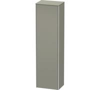 Duravit XSquare armario alto, 1 puerta, tope derecho, 4 estantes de cristal, 500x1776x356mm, XS1313R9292, Color: Gris piedra Seda Barniz mate