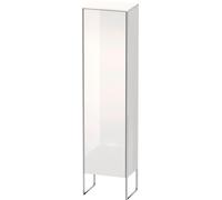 Duravit XSquare armario alto, 1 puerta, tope derecho, 4 estantes de cristal, 500x2016x356mm, XS1314R8989, Color: Laca de color gris franela de alto brillo