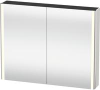 Duravit XSquare armario con espejo con iluminación LED, 1000x800x155mm, XS7113036360000, Color: Blanco seda lacado mate