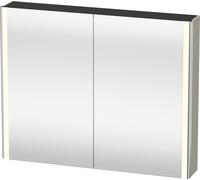 Duravit XSquare armario con espejo con iluminación LED, 1000x800x155mm, XS7113060600000, Color: Seda topo laca mate