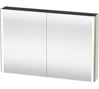 Duravit XSquare armario con espejo con iluminación LED, 1200x800x155mm, XS7114098980000, Color: Seda azul noche lacado mate