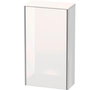 Duravit XSquare armarios de media altura, 1 tope de puerta a la izquierda, 2 estantes de cristal, 500x896x236mm, XS1303L8585, Color: Laca blanca de alto brillo