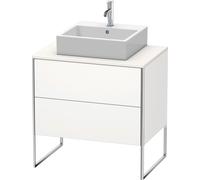 Duravit XSquare lavabo consola mueble bajo, apoyado en el suelo, 2 extraíbles, 800x778x548mm, XS492003636, Color: Blanco seda lacado mate