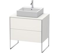 Duravit XSquare lavabo consola mueble bajo, apoyado en el suelo, 2 extraíbles, 800x778x548mm, XS492003939, Color: Nórdico Seda blanca laca mate