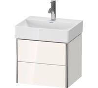Duravit XSquare mueble bajo lavabo Compact, suspendido, 2 cajones, 484x397x390mm, XS430502222, Color: Decoración blanca de alto brillo