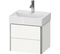 Duravit XSquare mueble bajo lavabo Compact, suspendido, 2 cajones, 484x397x390mm, XS430503636, Color: Blanco seda lacado mate