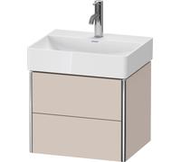 Duravit XSquare mueble bajo lavabo Compact, suspendido, 2 cajones, 484x397x390mm, XS430509191, Color: Topo mate