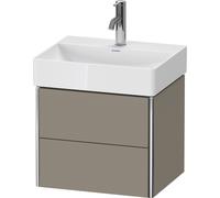 Duravit XSquare mueble bajo lavabo Compact, suspendido, 2 cajones, 484x397x390mm, XS430509292, Color: Gris piedra Seda Barniz mate