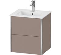 Duravit XSquare mueble bajo lavabo Compact, suspendido, 2 cajones, 510x560x418mm, XS430604343, Color: Decoración Basalto Mate
