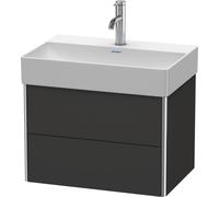 Duravit XSquare mueble bajo lavabo Compact, suspendido, 2 cajones, 584x397x390mm, XS416708080, Color: Decoración grafito supermate