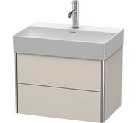 Duravit XSquare mueble bajo lavabo Compact, suspendido, 2 cajones, 584x397x390mm, XS416708383, Color: Decoración supermate color topo