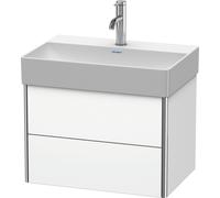 Duravit XSquare mueble bajo lavabo Compact, suspendido, 2 cajones, 584x397x390mm, XS416708484, Color: Decoración blanco supermate