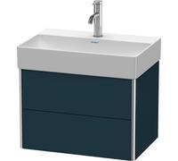 Duravit XSquare mueble bajo lavabo Compact, suspendido, 2 cajones, 584x397x390mm, XS416709898, Color: Seda azul noche lacado mate