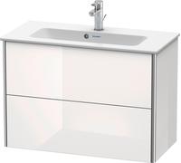 Duravit XSquare mueble bajo lavabo Compact, suspendido, 2 cajones, 810x560x388mm, XS416609090, Color: Flanela Gris seda lacado mate