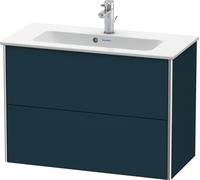 Duravit XSquare mueble bajo lavabo Compact, suspendido, 2 cajones, 810x560x388mm, XS416609898, Color: Seda azul noche lacado mate