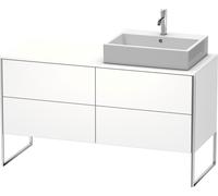 Duravit XSquare mueble bajo lavabo consola, apoyado en el suelo, 4 cajones, lavabo a la derecha, 1400x778x548mm, XS4923R1818, Color: Blanco Mate Decoración