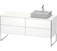 Duravit XSquare mueble bajo lavabo consola, apoyado en el suelo, 4 cajones, lavabo a la derecha, 1600x778x548mm, XS4924R1818, Color: Blanco Mate Decoración